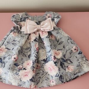 Bonnie Baby Gray and Pink Dress